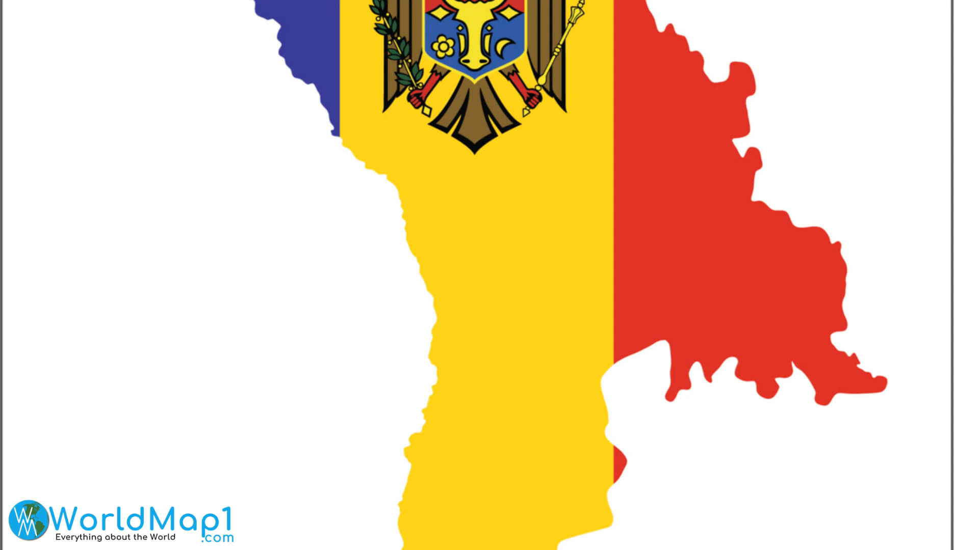 Moldova Map Flag